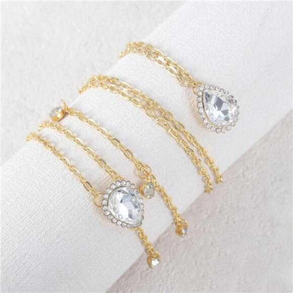 Rhinestone Back Chain Necklace – Sparkling Body Jewelry for Backless Dresses - Picture 5 of 5